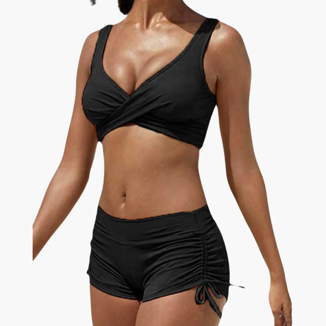 Twist-Bikini-Top mit Shorts - Damen Zweiteiler für den Sommer - Image 3