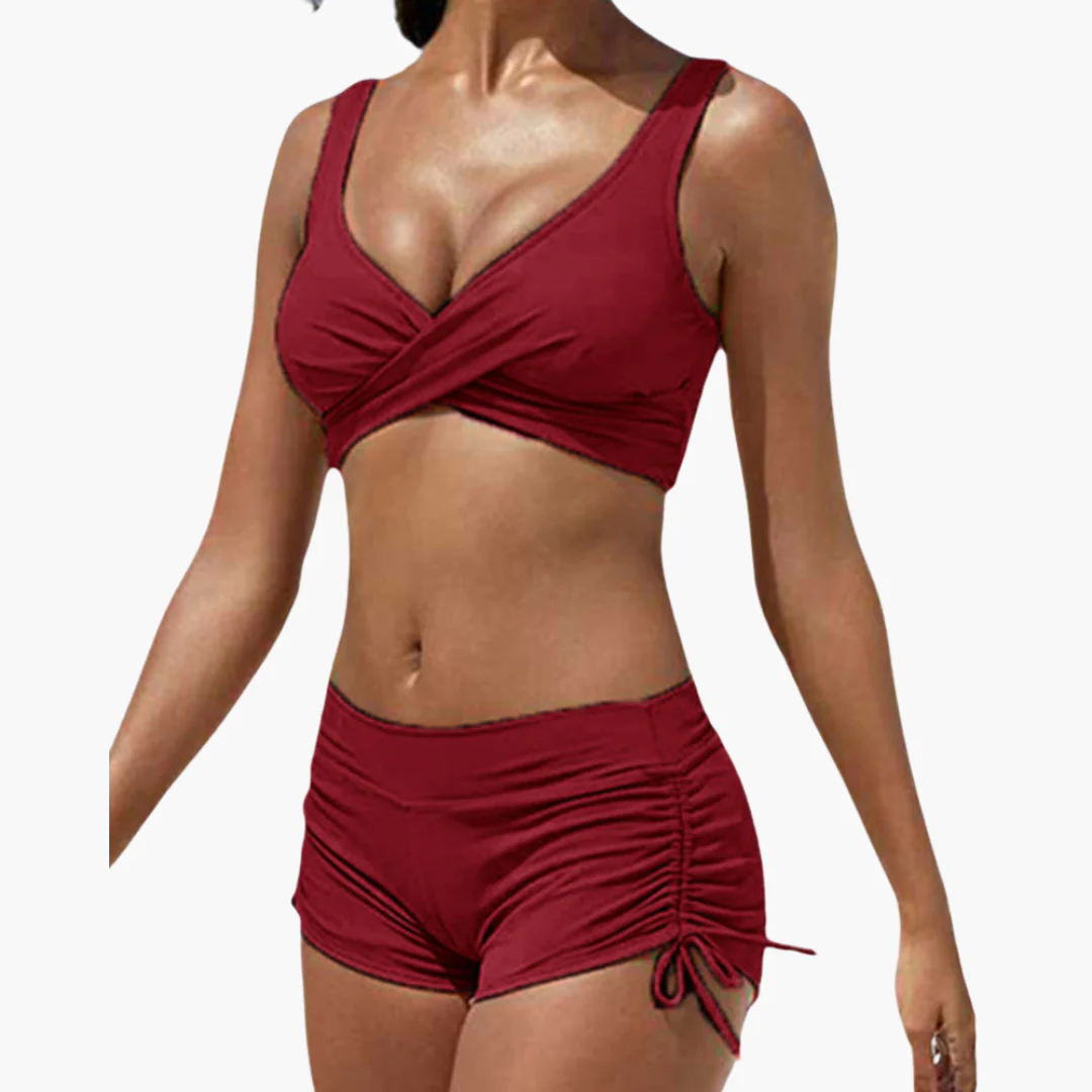 Twist-Bikini-Top mit Shorts - Damen Zweiteiler für den Sommer - Image 4
