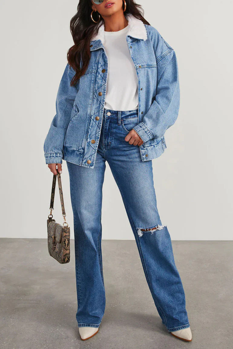 Übergroße Denim-Jacke für Damen - Image 3