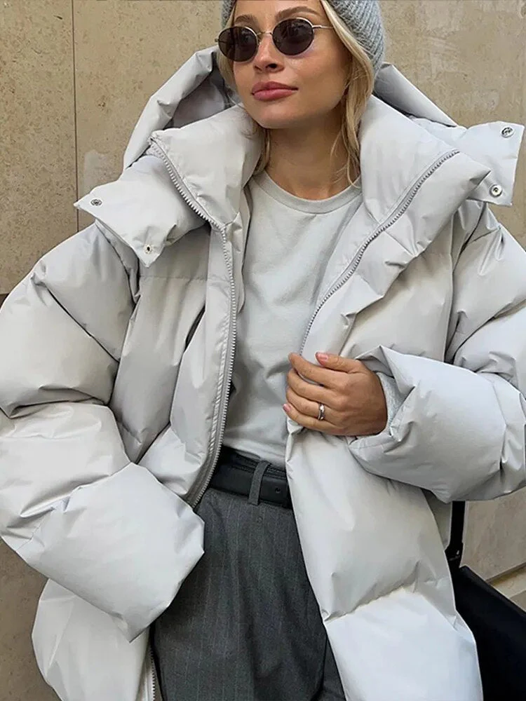 Übergröße PufferJacke mit Kapuze - Image 2