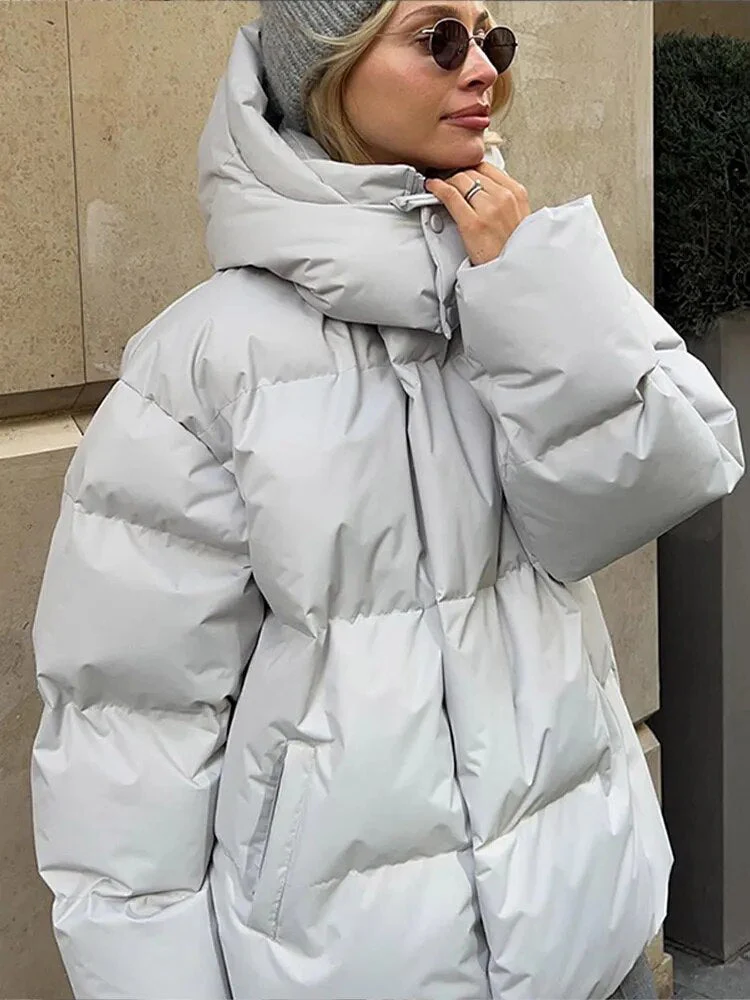 Übergröße PufferJacke mit Kapuze - Image 3