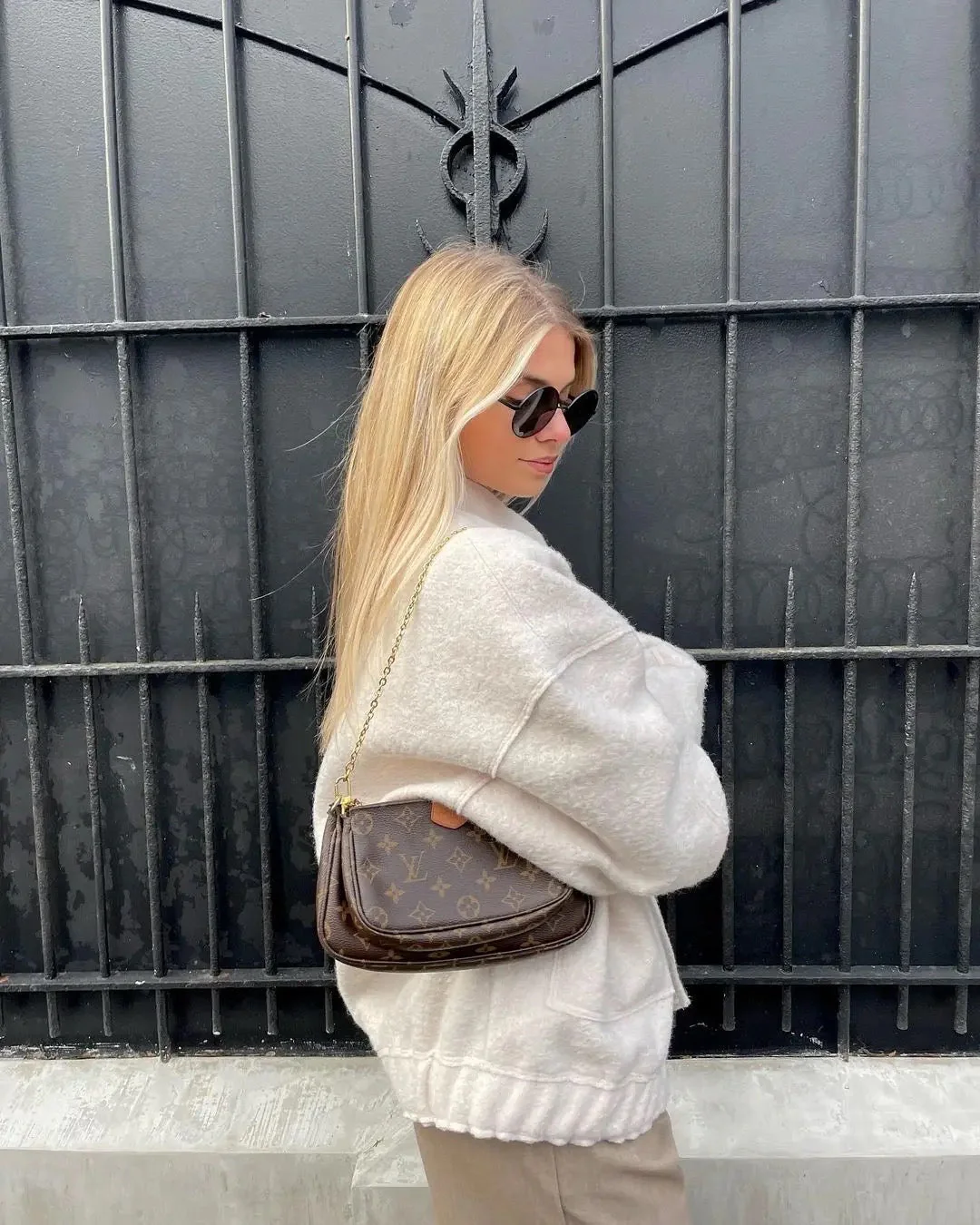 Übergroße Tweed Bomberjacke - Image 3