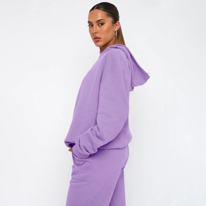 Übergroßer Kapuzenpullover und Jogger-Set für Damen - Image 2