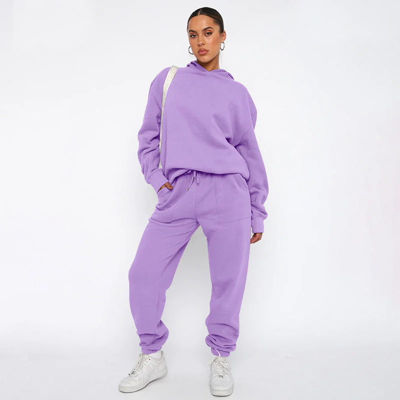 Übergroßer Kapuzenpullover und Jogger-Set für Damen - Image 6