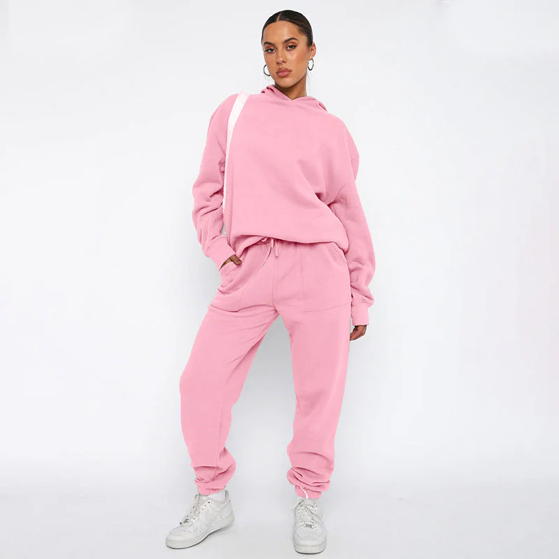 Übergroßer Kapuzenpullover und Jogger-Set für Damen - Image 7