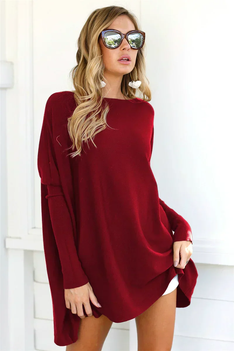 Übergroßer Rundhals-Pullover für Damen - Image 3