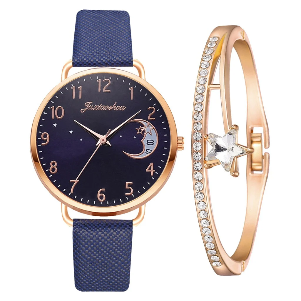 Uhren-Set mit Mondzahlen-Zifferblatt und Armbändern - Image 7