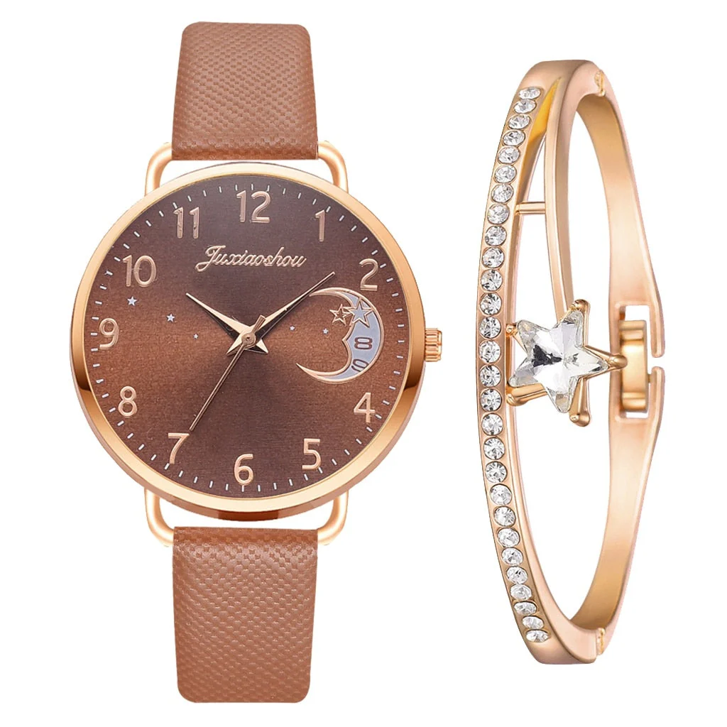 Uhren-Set mit Mondzahlen-Zifferblatt und Armbändern - Image 9