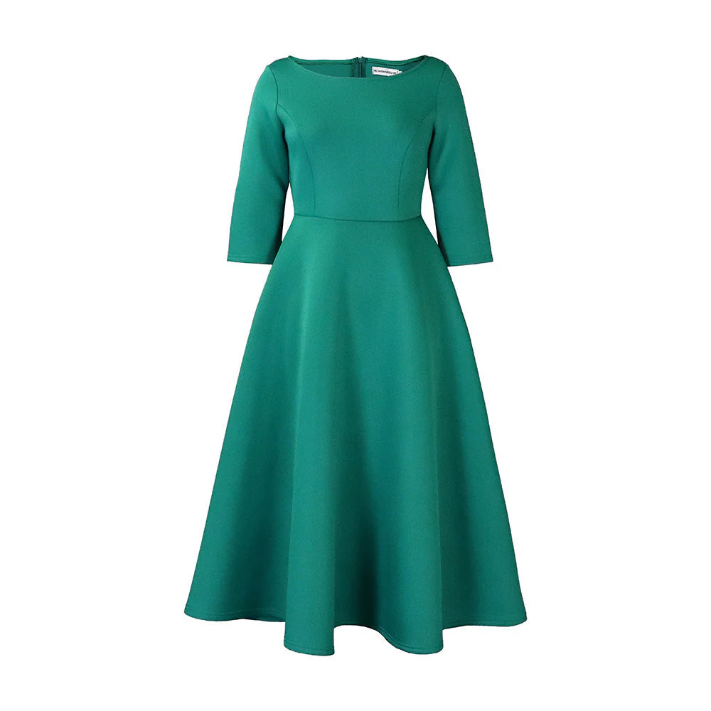Uli- Damen A-Linien Kleid mit schickem Rundhalsausschnitt - Image 7