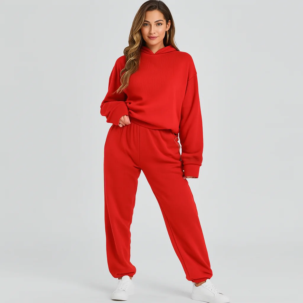 Ultimatives Komfort-Set aus Hoodie und Jogginghose – Gemütliche 2-teilige Loungewear für Frauen - Image 10