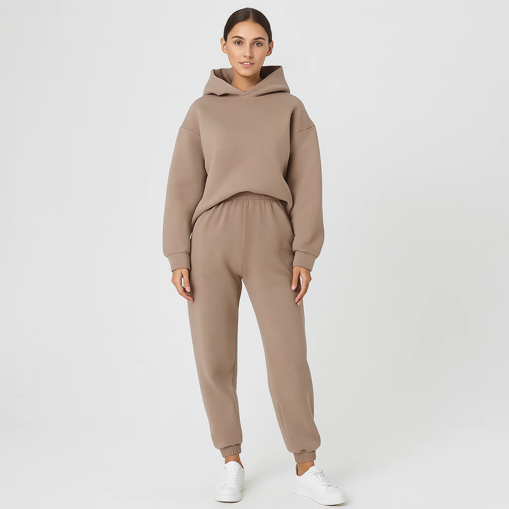 Ultimatives Komfort-Set aus Hoodie und Jogginghose – Gemütliche 2-teilige Loungewear für Frauen - Image 9