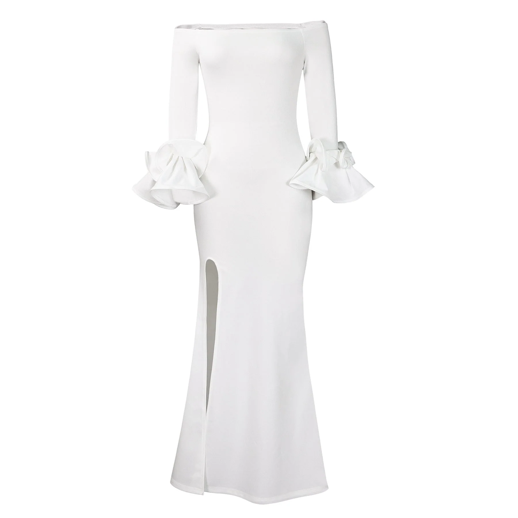 Ulyana- Damen Abendkleid mit schulterfreier Silhouette und Ärmeln - Image 6