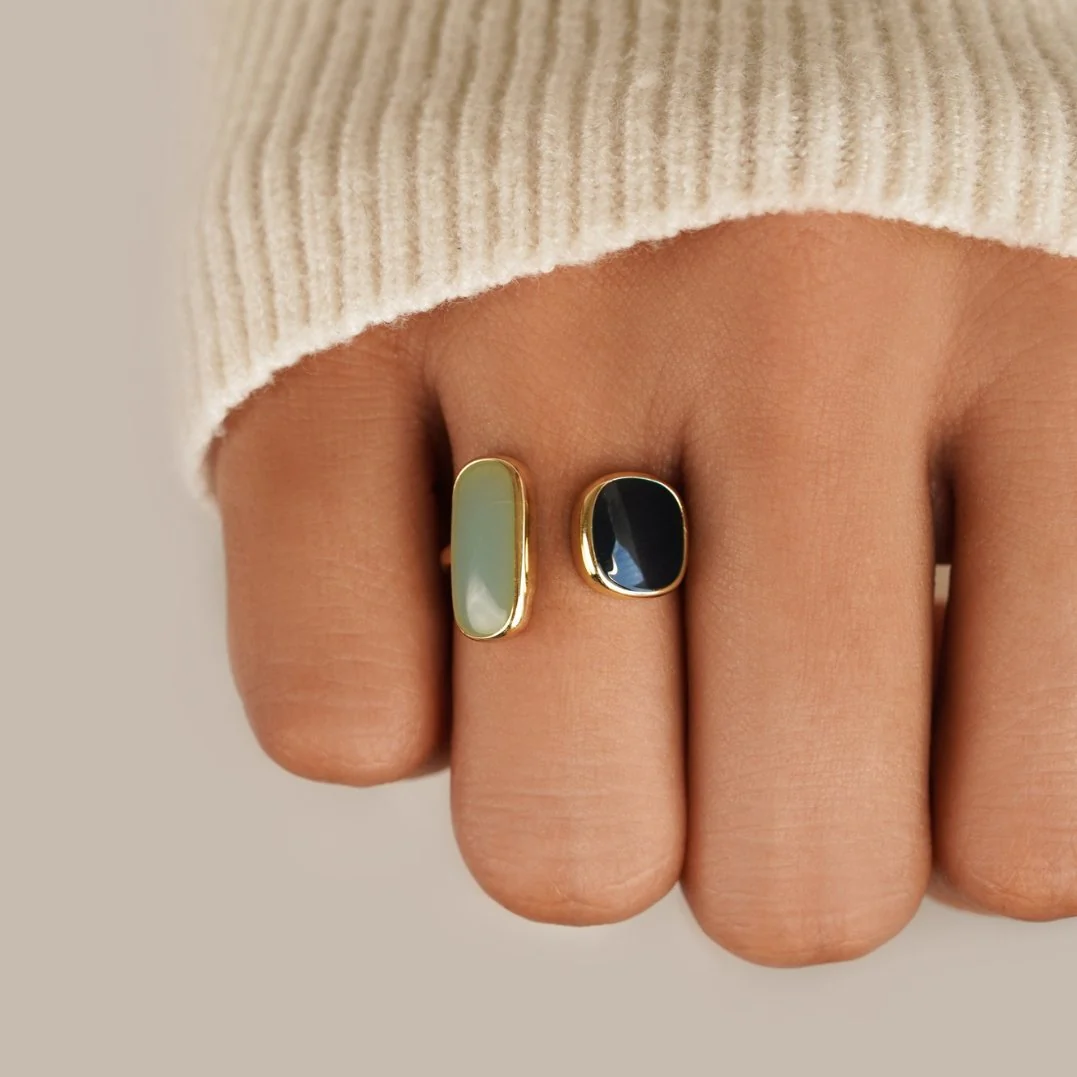 Umkrempelter Ring mit Aquamarin - Image 2