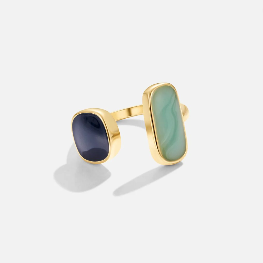Umkrempelter Ring mit Aquamarin - Image 4