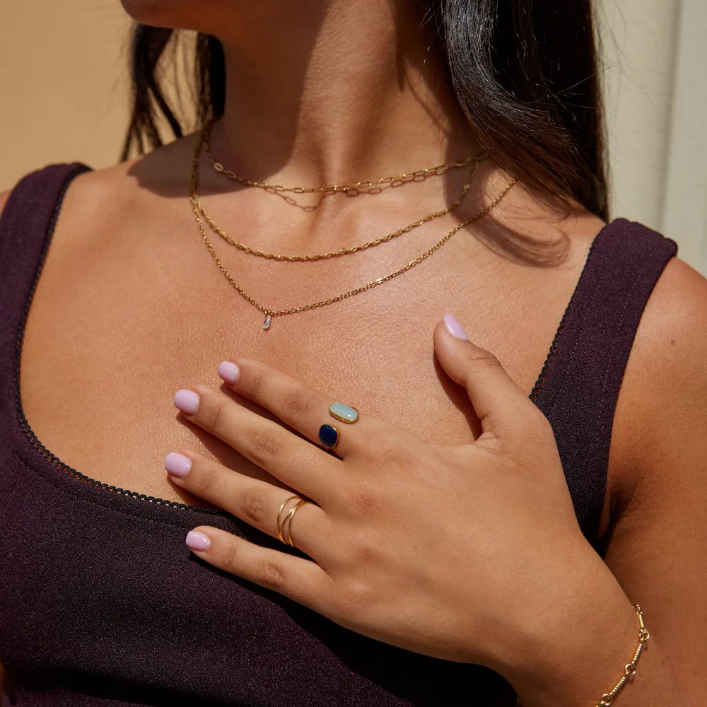 Umkrempelter Ring mit Aquamarin - Image 6