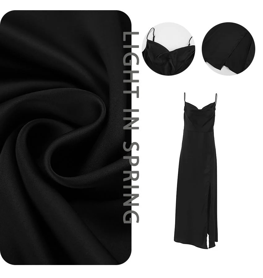 Umni- Damen elegantes Maxikleid mit verführerischem Schlitz - Image 5
