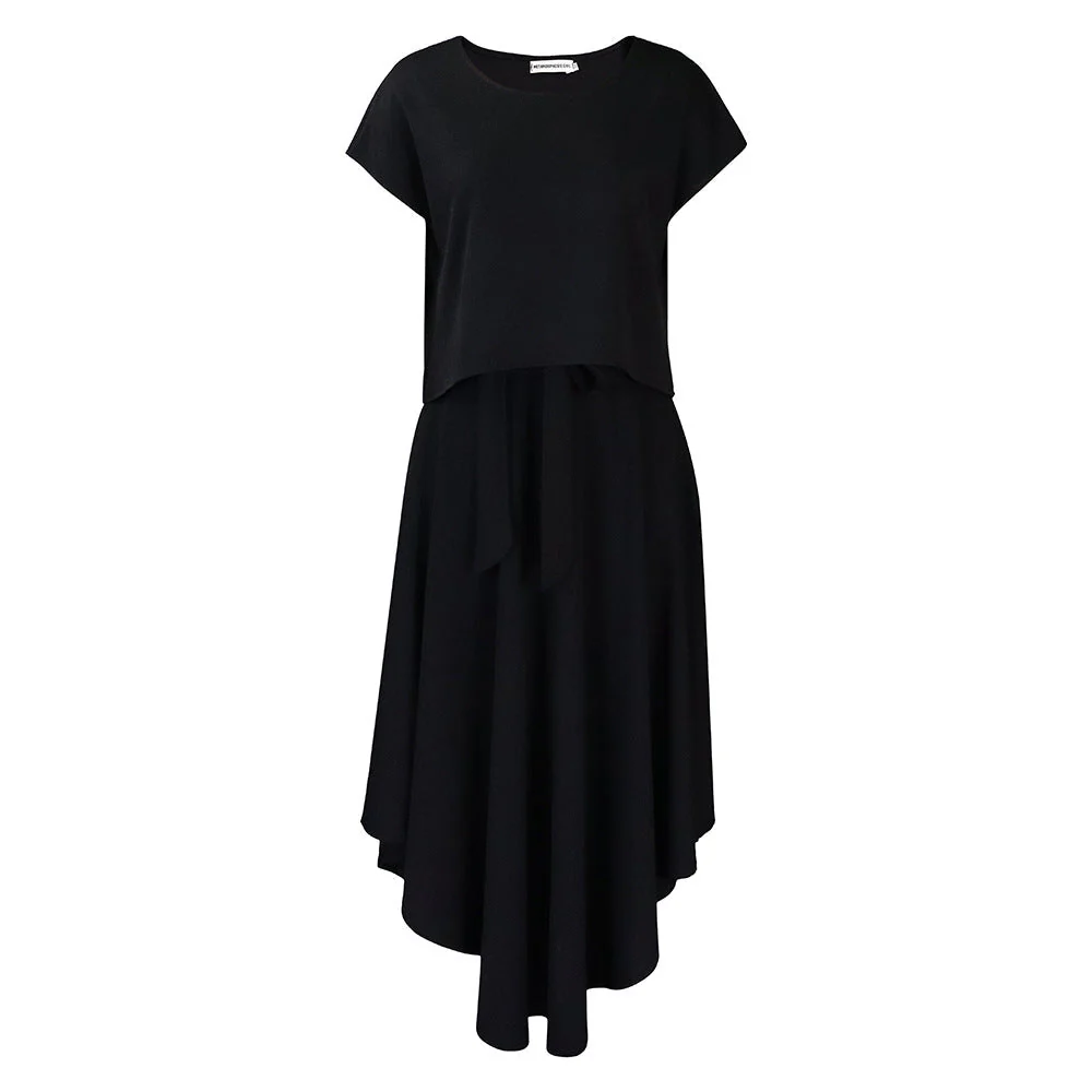 Undine- Damen asymmetrisches Kleid mit geschnittenem Oberteil - Image 6