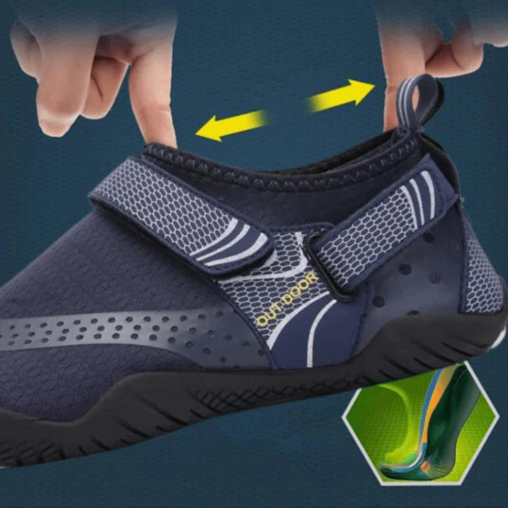 Unisex Aquaschuhe mit Klettverschluss | Schnell trocknende Strandschuhe - Image 4