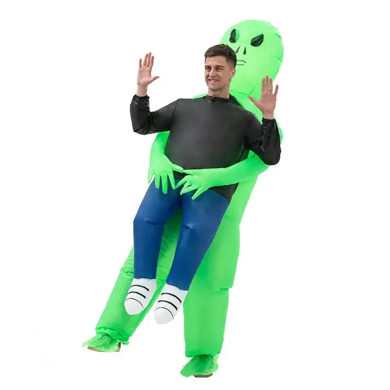 Unisex Aufblasbares Alien Kostüm | Halloween Verkleidung mit Trage-Effekt - Image 2