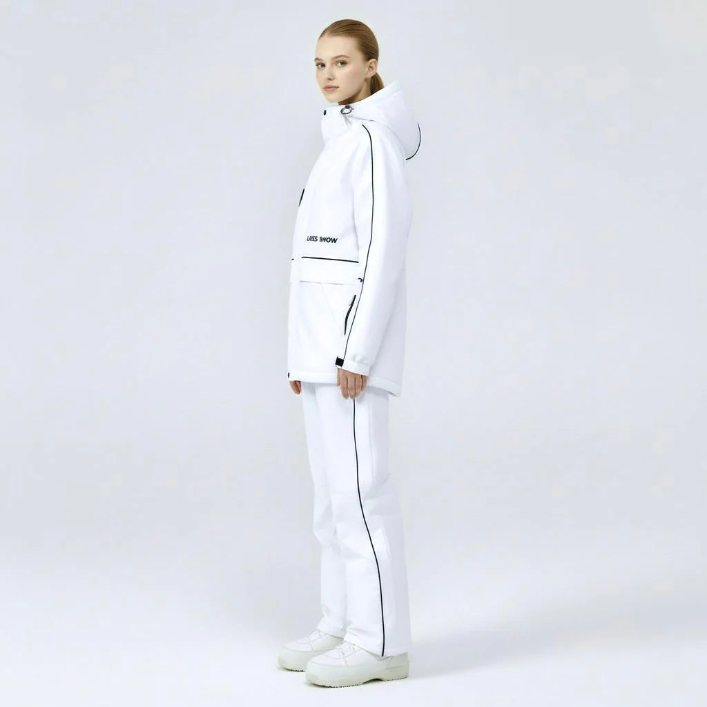 Unisex Skianzug Set | Weißer Zweiteiler für Winteraktivitäten