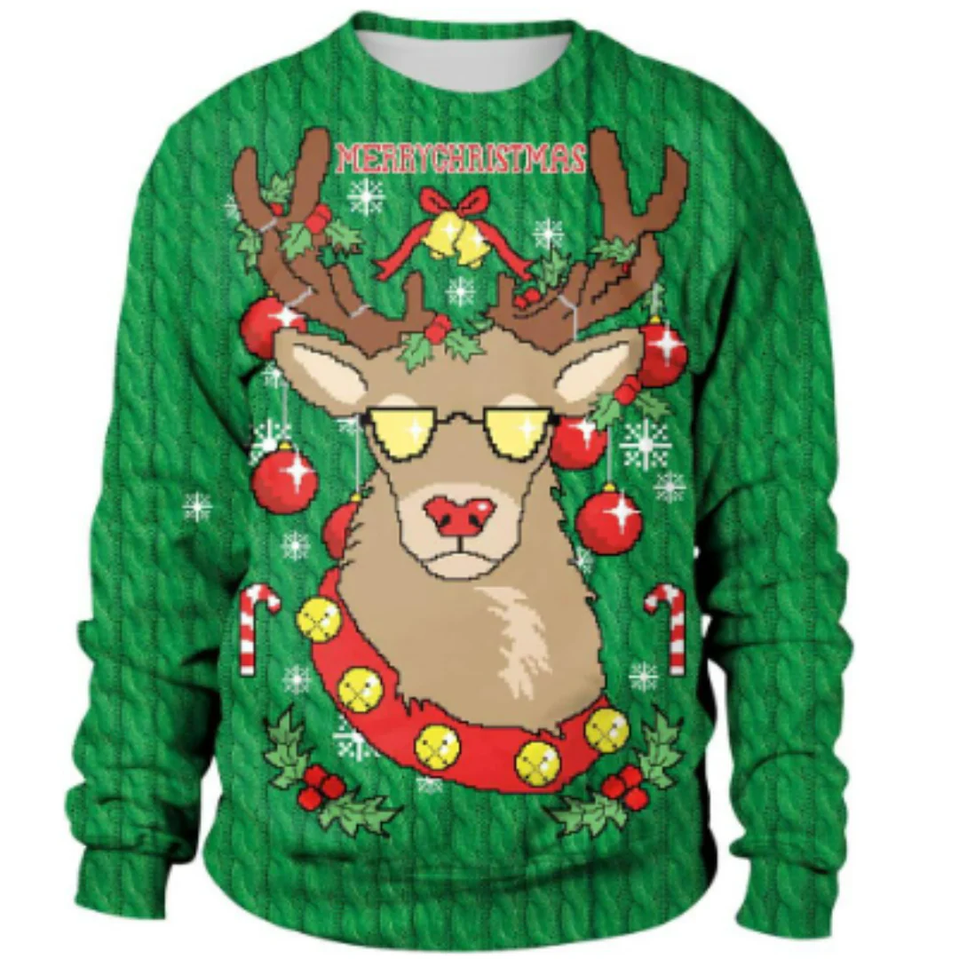 Unisex Weihnachts-Pullover Gemütlich Strickstoff Für Kalte Wintertage - Image 4