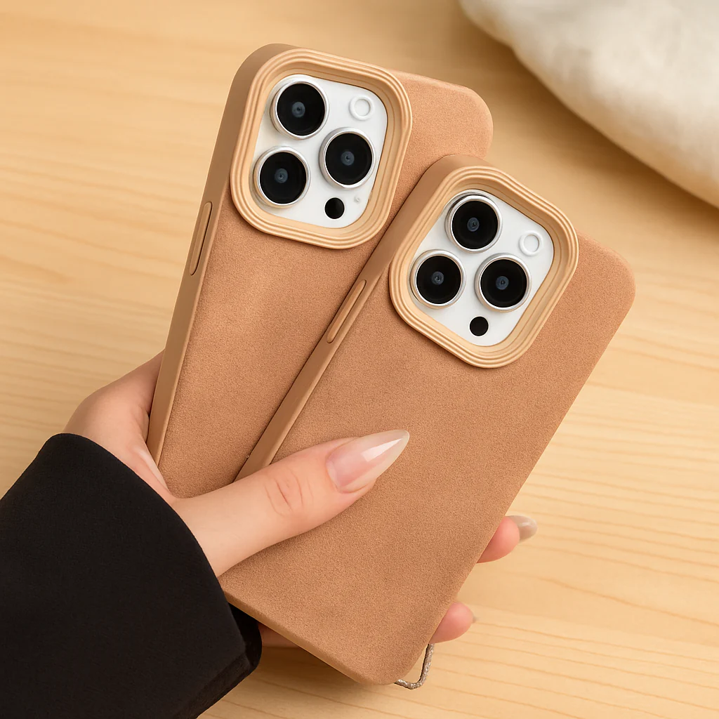Universalhülle für iPhone 11–16 Pro Max – Stoßfestes, mattes PU-Leder mit weichem Lammvelourslederfutter - Image 3