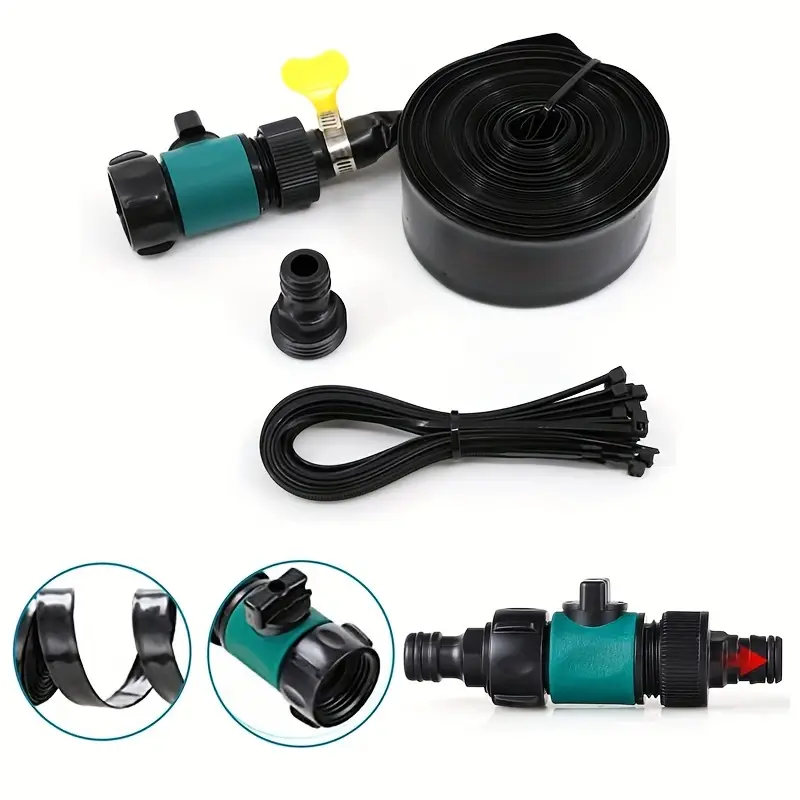 Universelles Trampolin-Sprinklersystem – Schwarzer PVC-Schlauch mit Sprühern für die Kühlung im Freien und das Spielen im Garten - Image 4
