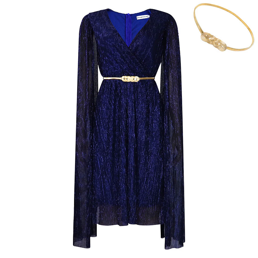 Urania- Damen Abendkleid mit elegantem Schößchen und Ärmeln - Image 5