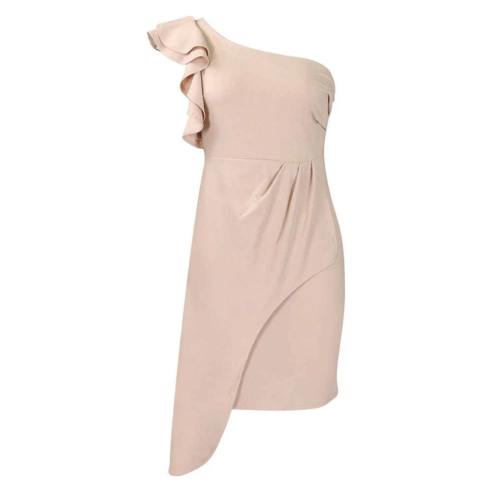 Uriana- Damen asymmetrisches Cocktailkleid mit Rüschendetails - Image 5