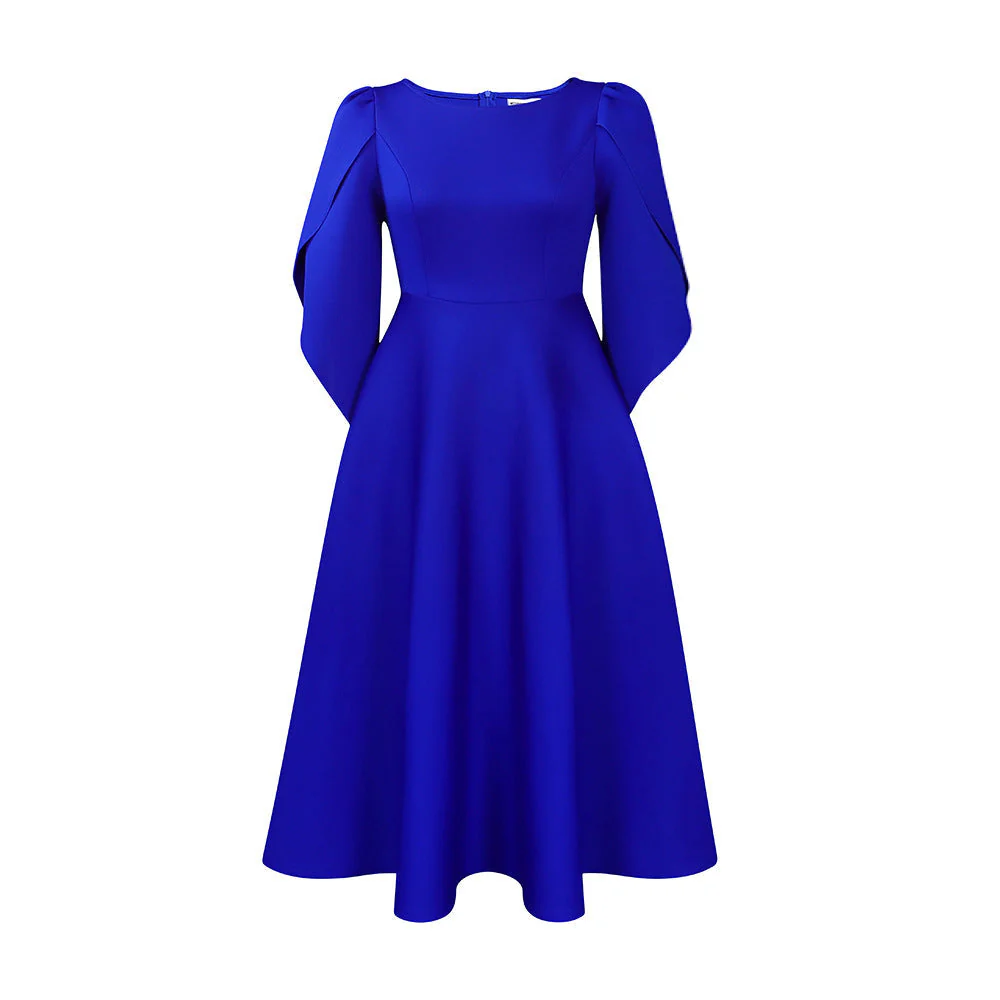Urszula- Damen A-linien Kleid mit eleganten Puffärmeln - Image 6