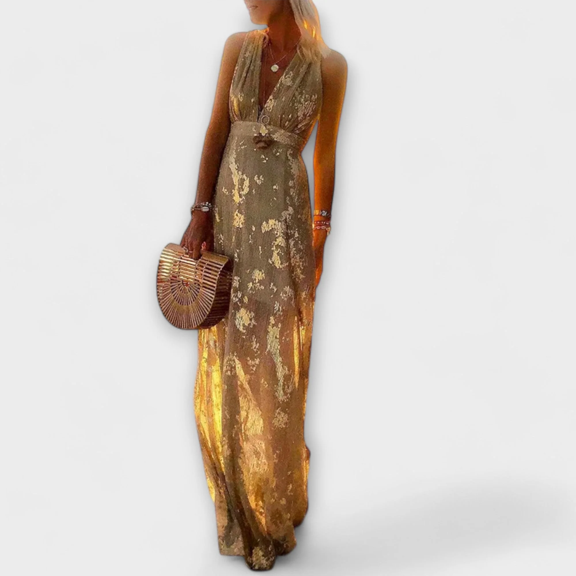 V-Ausschnitt Kleid mit Glitzerverzierungen - Image 10