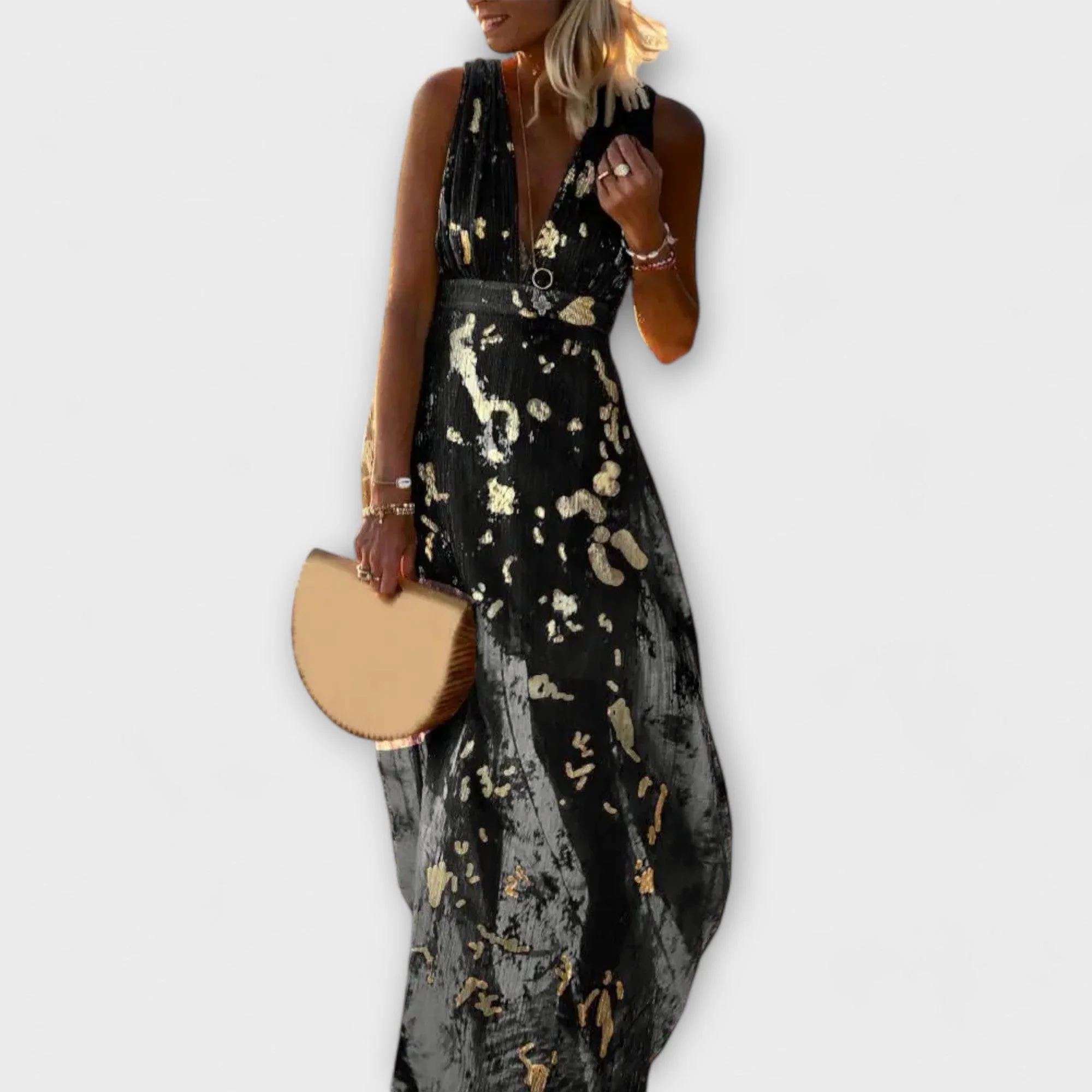 V-Ausschnitt Kleid mit Glitzerverzierungen - Image 13