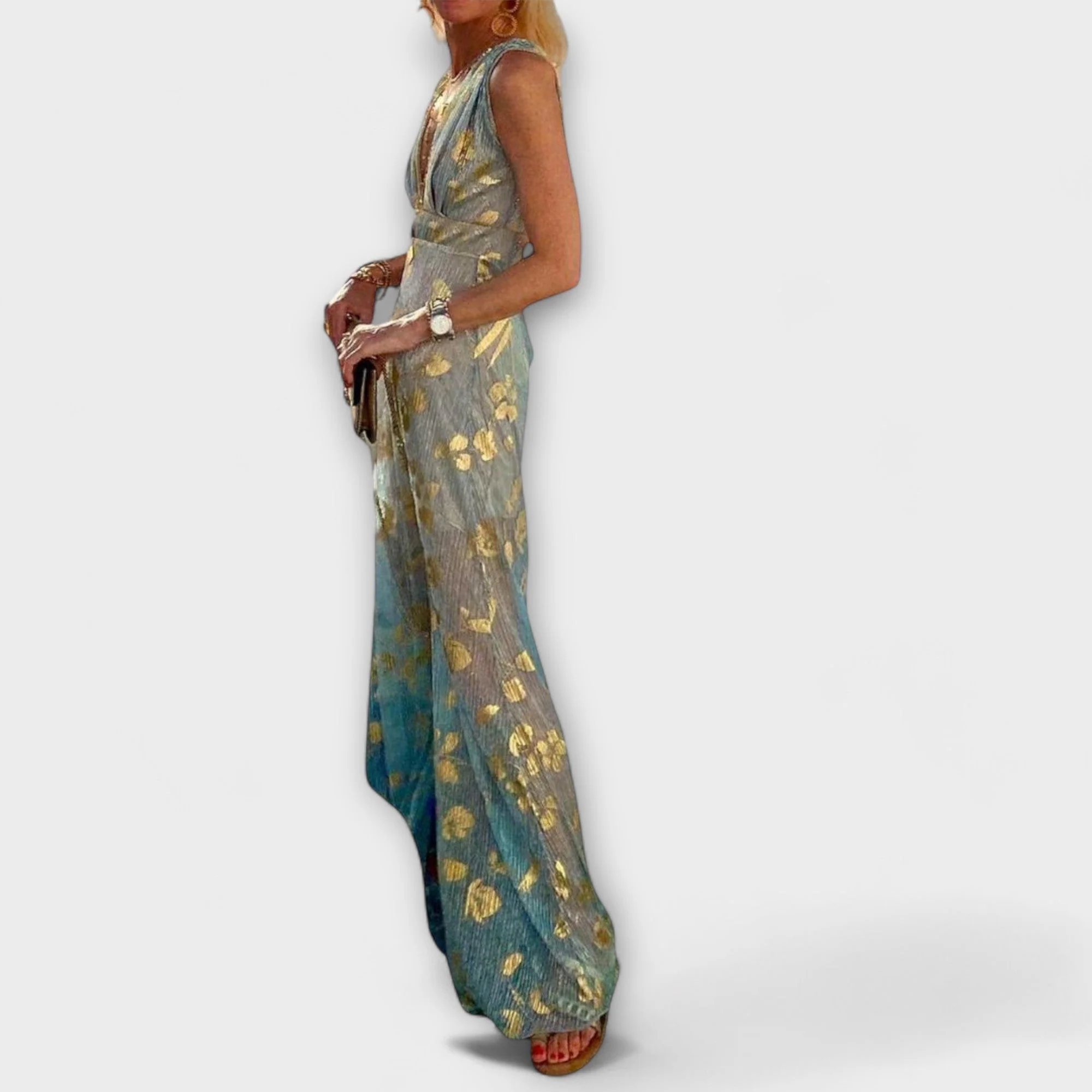 V-Ausschnitt Kleid mit Glitzerverzierungen - Image 6