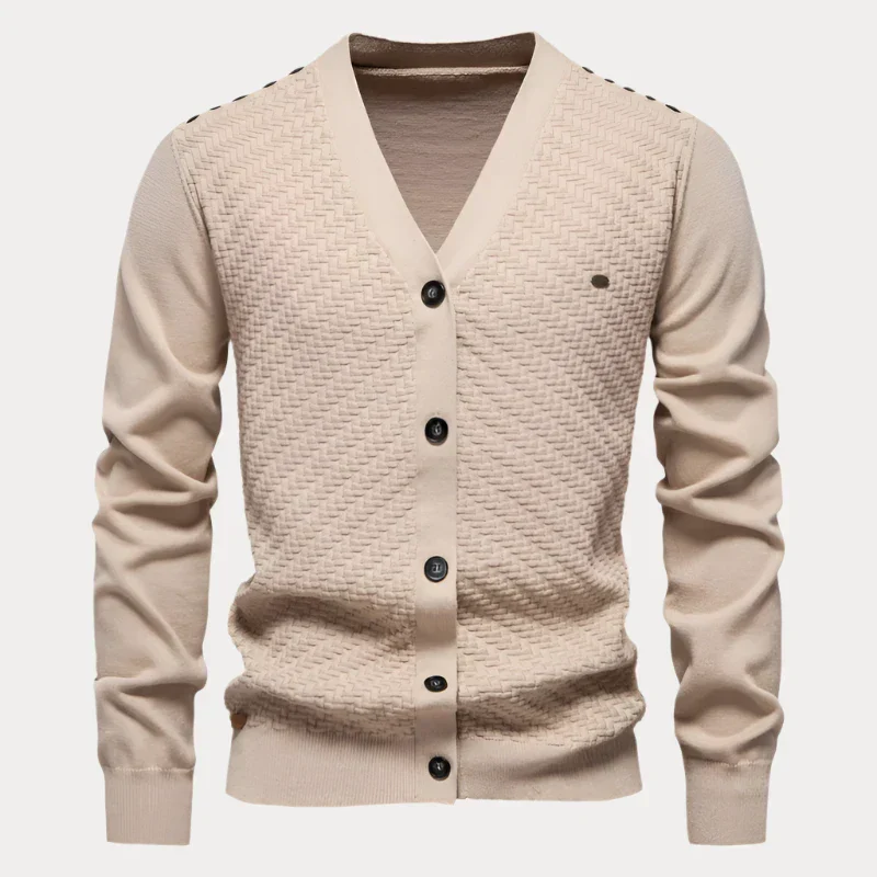 V-Ausschnitt Knopf-Cardigan für Herren - Image 4