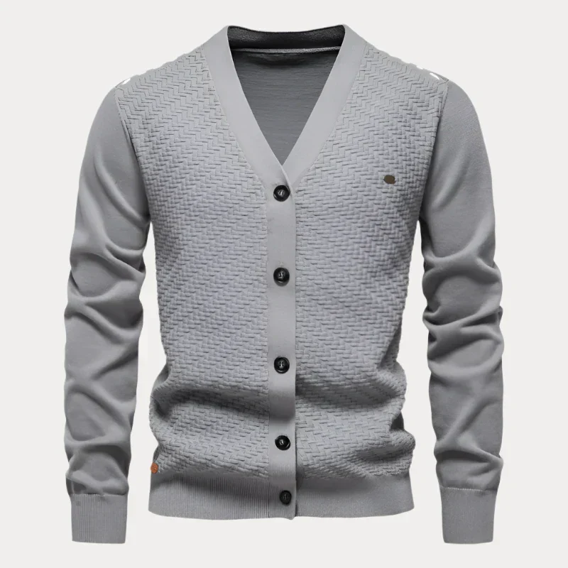 V-Ausschnitt Knopf-Cardigan für Herren - Image 6