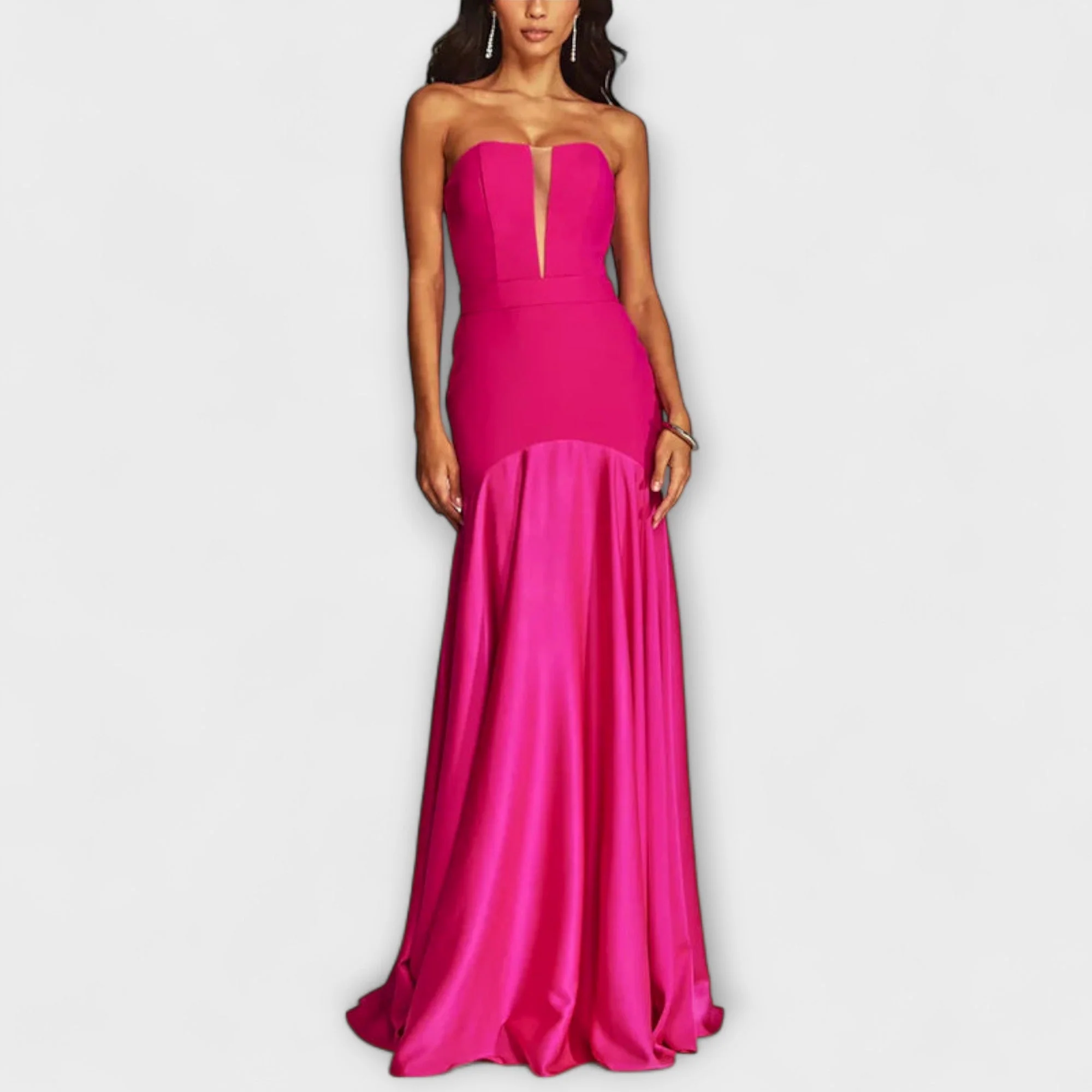 Vadena – Schulterfreies Maxikleid mit V-Ausschnitt - Image 2