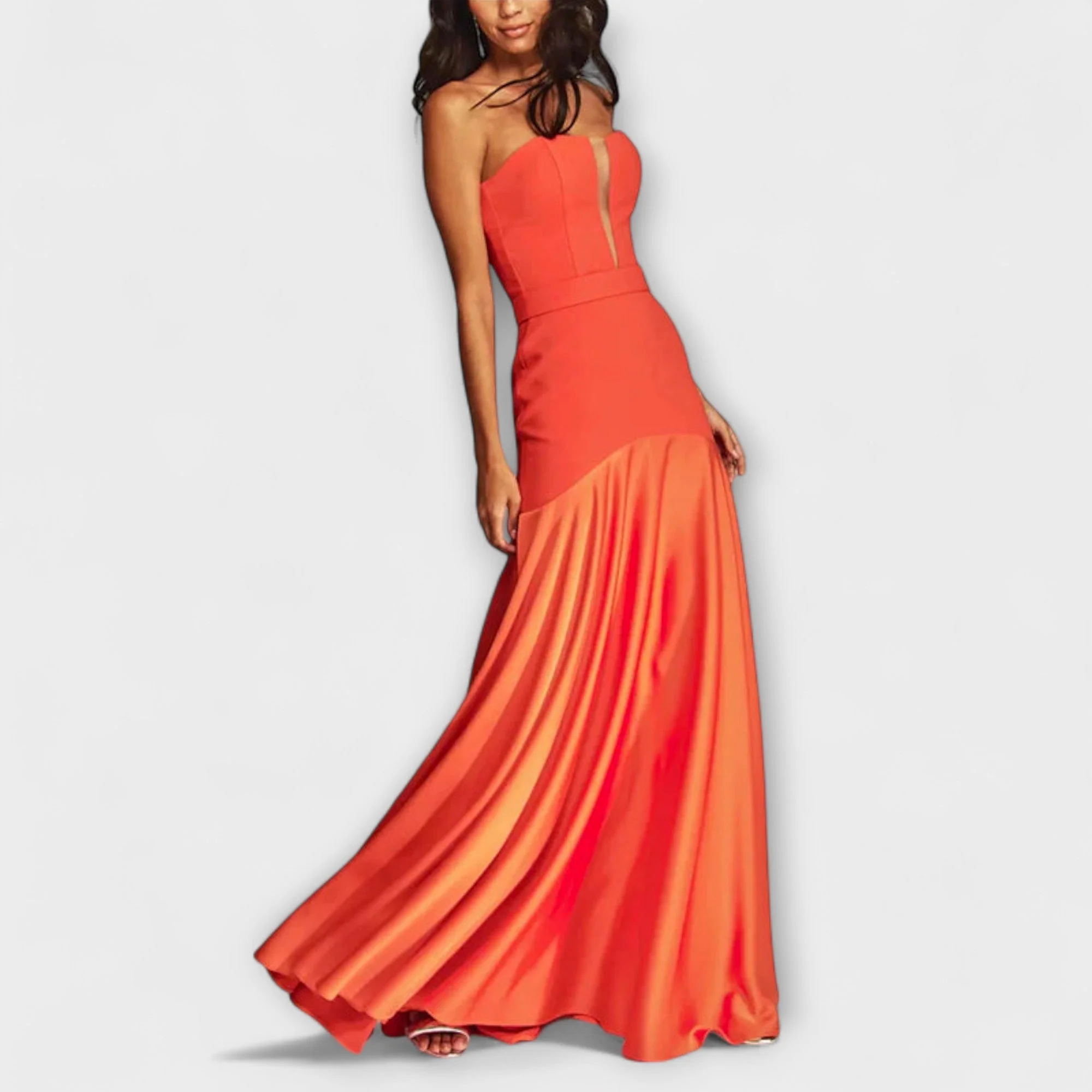 Vadena – Schulterfreies Maxikleid mit V-Ausschnitt - Image 4