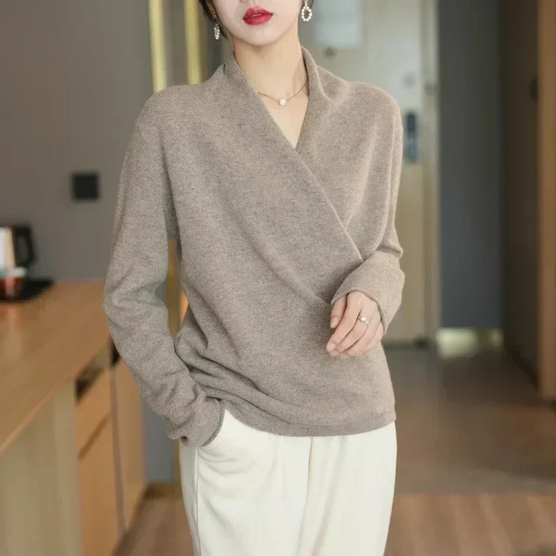 Valentina – Eleganter Kaschmir Damen Wickelpullover - Image 3