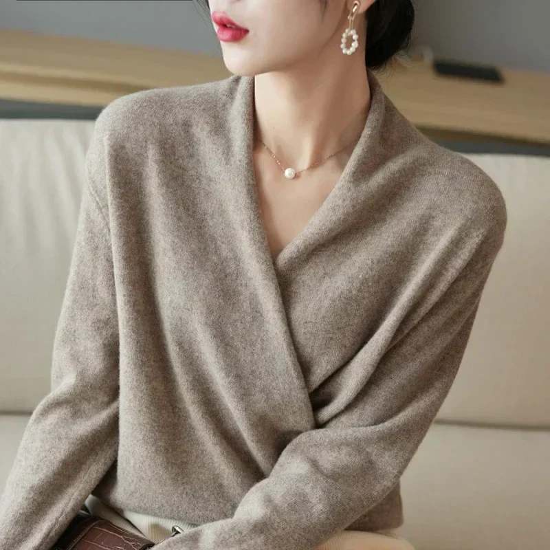 Valentina – Eleganter Kaschmir Damen Wickelpullover - Image 4