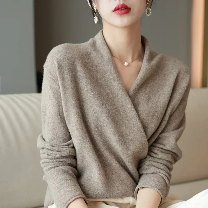 Valentina – Eleganter Kaschmir Damen Wickelpullover - Image 5