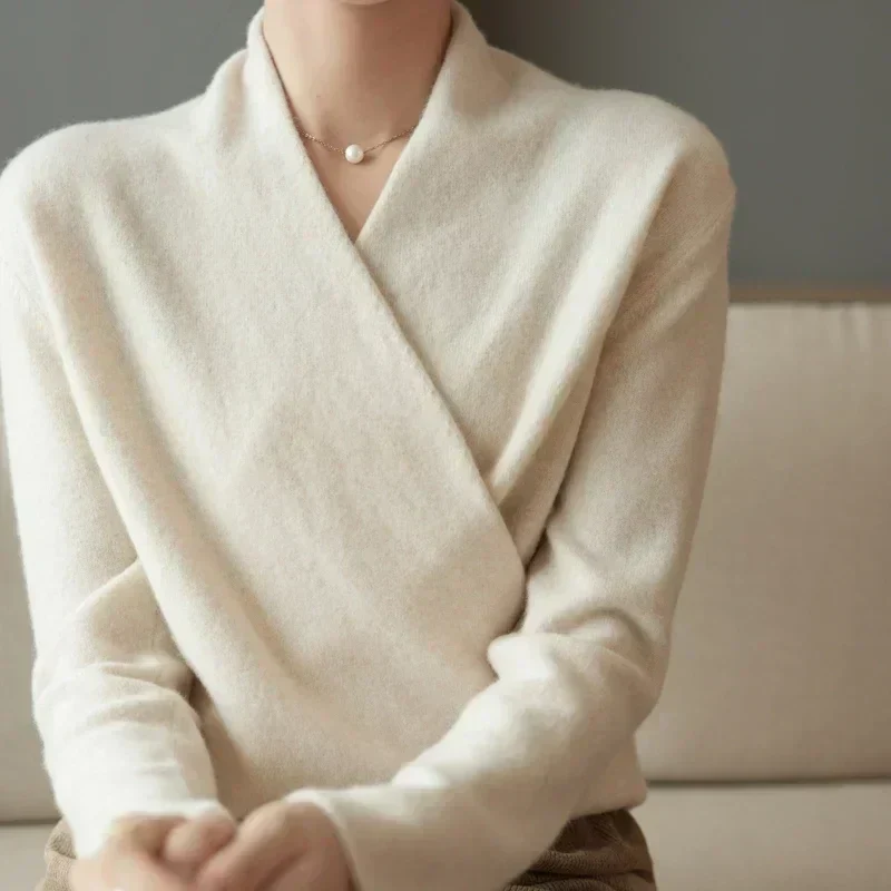 Valentina – Eleganter Kaschmir Damen Wickelpullover - Image 6