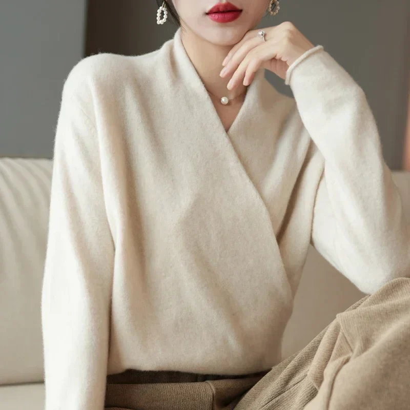 Valentina – Eleganter Kaschmir Damen Wickelpullover - Image 7