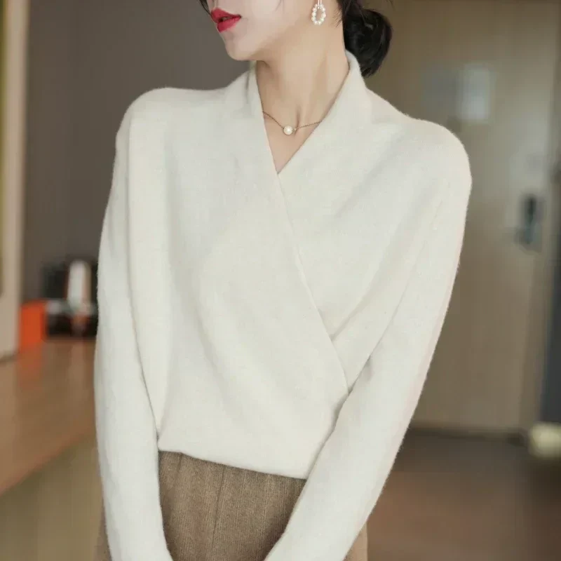 Valentina – Eleganter Kaschmir Damen Wickelpullover - Image 8