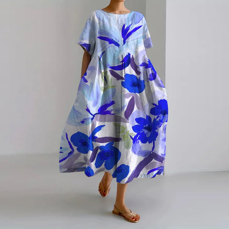 VALENTINA | Sommerliches Blumenmuster-Kleid mit schmeichelhaftem Schnitt und Bewegungsfreiheit - Image 2