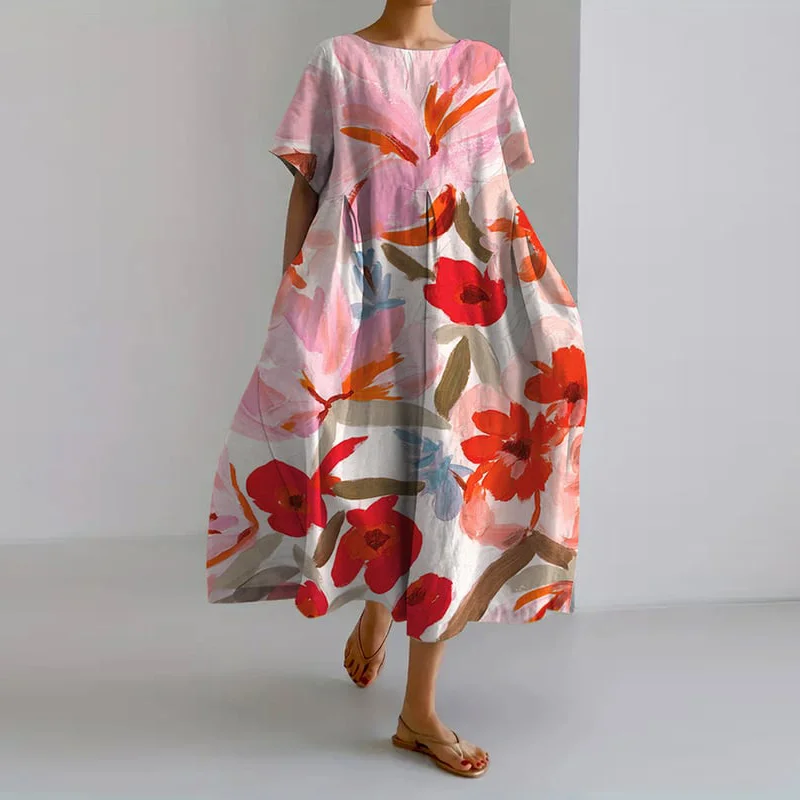 VALENTINA | Sommerliches Blumenmuster-Kleid mit schmeichelhaftem Schnitt und Bewegungsfreiheit - Image 3