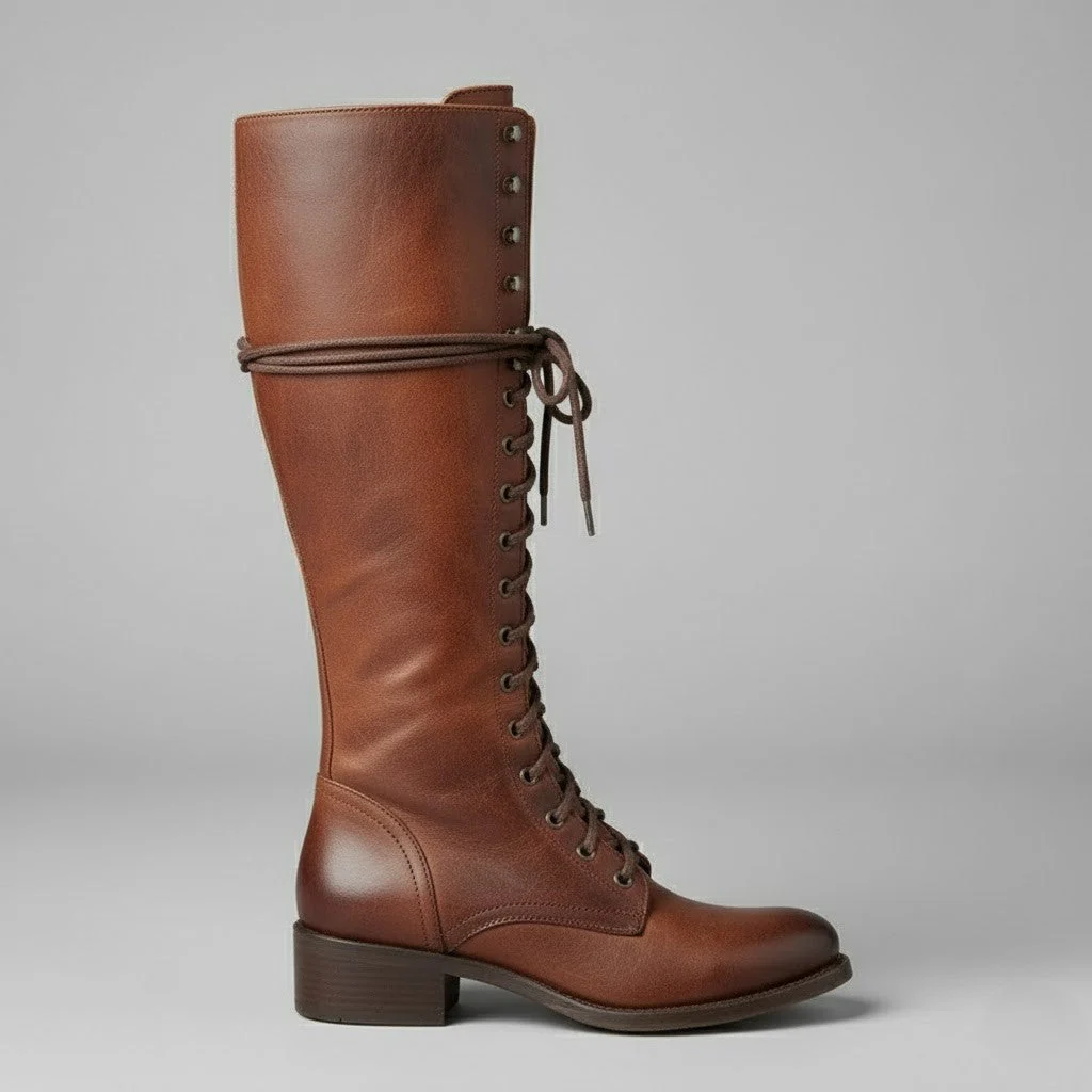 Valeria – Elegante geschnürte Damen Stiefel mit Absatz - Image 3