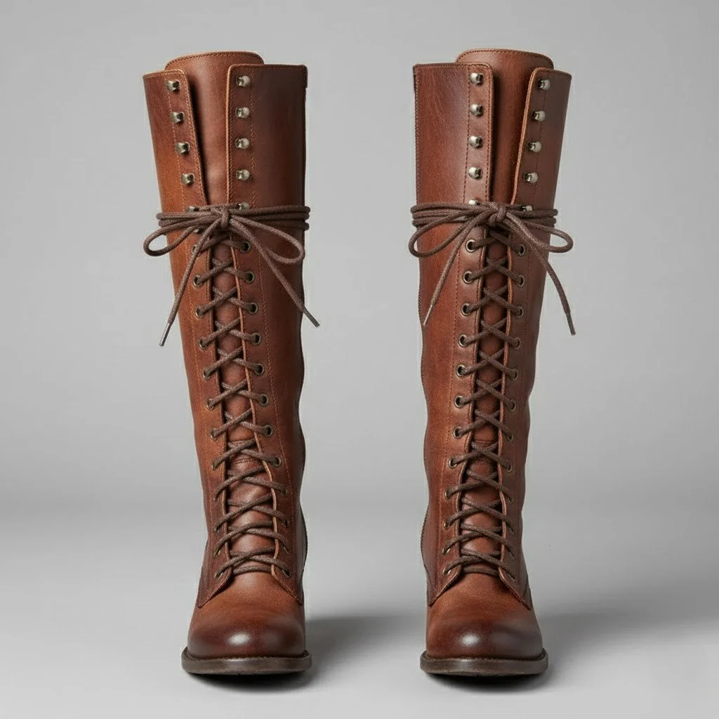 Valeria – Elegante geschnürte Damen Stiefel mit Absatz - Image 6