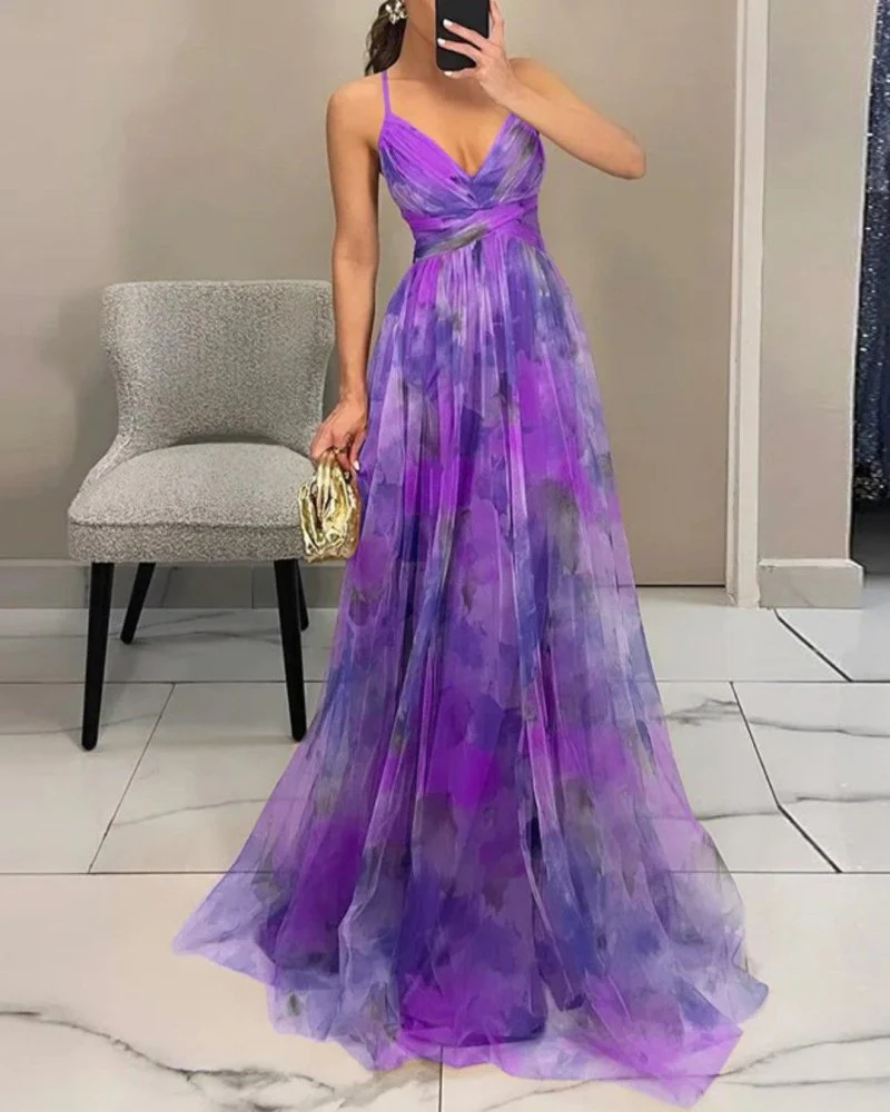 Valeria | Damen Maxikleid Floral Elegant Fließend - Image 9