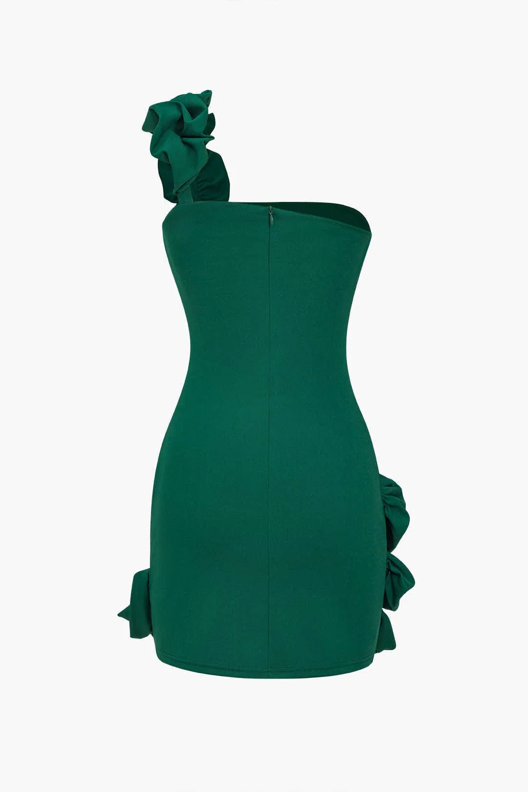Valeria | One-Shoulder Bodycon Rüschenkleid – Elegante Raffinesse mit verspieltem Touch - Image 3