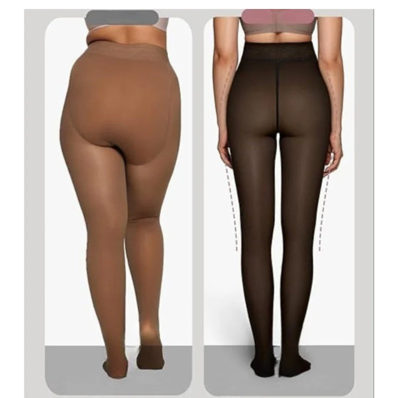 Valesia – Fleecegefütterte Durchscheinende Strumpfhose - Image 5